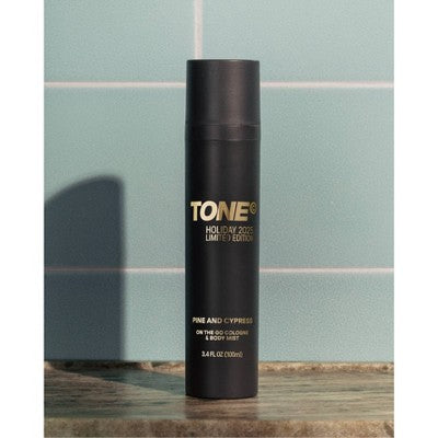 TONE by AMP Holiday Limited Edition On-The-Go Cologne & Body Mist - Pine and Cypress - 100ml