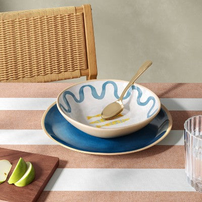 Coastal 10.5" Melamine Plastic Dinner Plate - Threshold - Blue