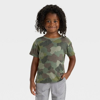 Toddler Boys' Short Sleeve Relaxed T-Shirt - Cat & Jack Olive 2T