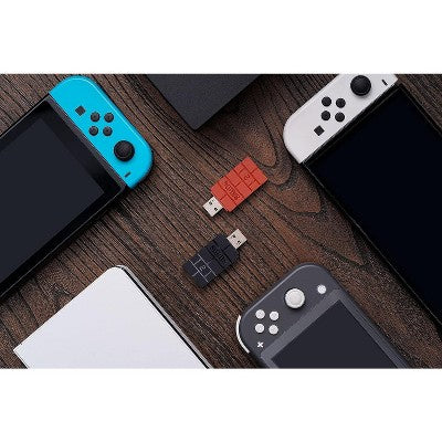 8Bitdo Wireless USB Adapter for Switch, Windows, Mac & Raspberry Pi - Works with Xbox, PS5 Controllers - Black