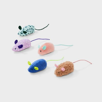 Skitters Mice Cat Toy Set - 5pk - Boots & Barkley