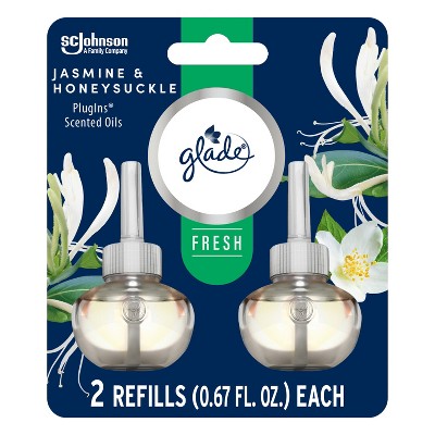 Glade PlugIns Scented Oil Air Freshener Refills - Jasmine & Honeysuckle - 1.34 fl oz/2pk