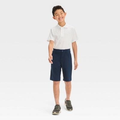 Boys' Quick Dry Uniform Shorts - Cat & Jack Navy Blue 10 Husky