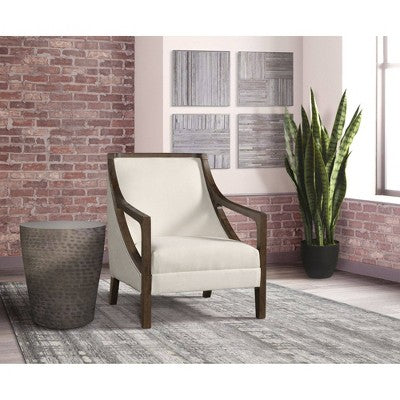 Dayna Accent Chair with Brown Frame Brown - Picket House Furnishings (LOCAL PICKUP ONLY)
