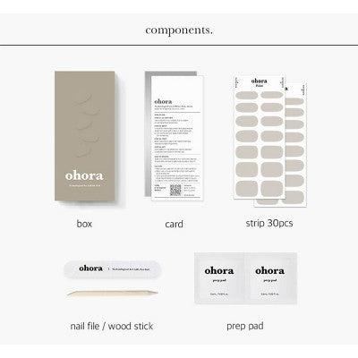 Ohora Gel Nail Basic Line - Cream Paper - 30ct