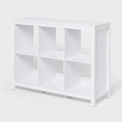 33.62'' Tall 13" 6-Cube Horizontal Shaker Style Storage Cubbies White - Brightroom (LOCAL PICKUP ONLY)