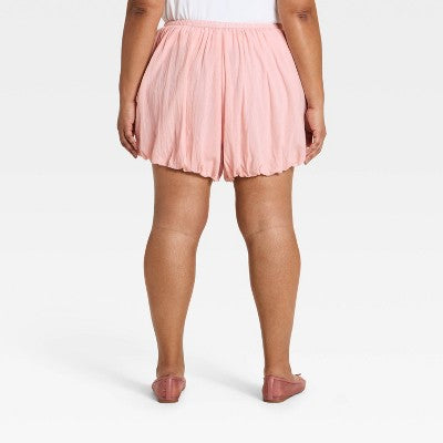 Women's Bubble Hem Shorts 3.5" - A New Day Pink X