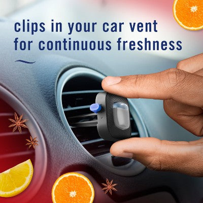 Febreze Car Auto Old Spice: Phthalate-Free Car Vent Clip Freshener, Adjustable Scent, Disposable, 40-Day Duration