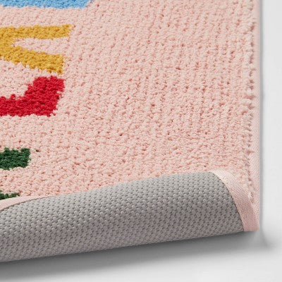 17"x24" 'Fa La La' Christmas Bath Rug Light Pink - Wondershop