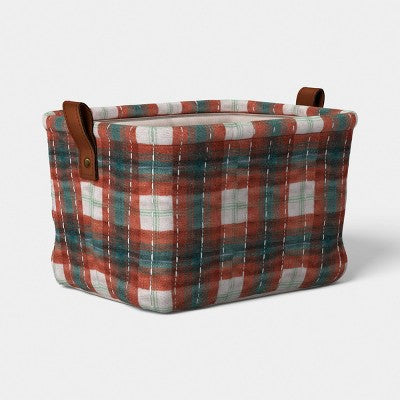 Quilted Stitch Decorative Basket Plaid - Threshold