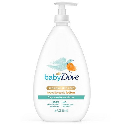 Baby Dove Sensitive Moisture Fragrance-Free Lotion - 20 fl oz: Hypoallergenic, Paraben-Free, Sulfate-Free, Dye-Free