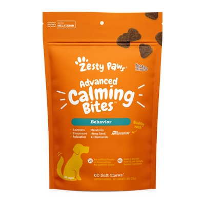 Zesty Paws Advanced Behavior Calming Soft Chews for Dogs - Turkey Flavor - 60ct