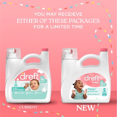 Dreft Toddler HE Fights Stains Removes Odors Liquid Laundry Detergent 64 Loads - 84 fl oz