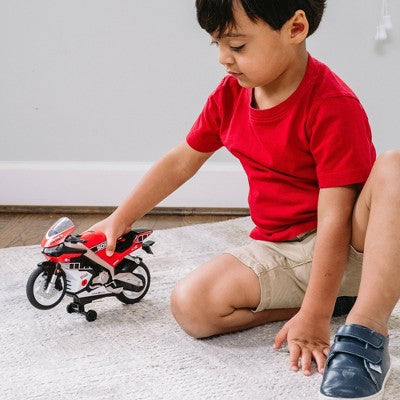 Maxx Action Super Bike with Wheelie Feature - Motorized Toy Motorcycle: Battery-Powered Metal & Plastic, 1:24 Scale