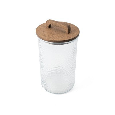 Tall Hammered Cannister Clear - Bullseye's Playground