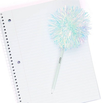 Yoobi Novelty Pom Pom Pen Mint Tinsel