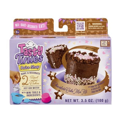 Goliath Tasty Tinies Bake Shop Chocolate Cake Mix Kit with Pink Pop Sprinkles & Chocolate Frosting Mix