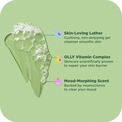 OLLY Clear Mood and Skin Vitamin-Infused Body Wash - Crisp Vetiver Pear - 17 fl oz: Paraben-Free, Sulfate-Free, Gel Form, Whole Body Use