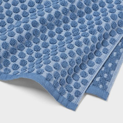 6pc Performance Plus Textured Dot Bath Towel Set Blue - Threshold