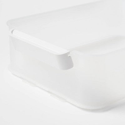 Click in Place 10qt Clear Plastic Storage Bin with White Latch for Home and Office Organization - Brightroom?