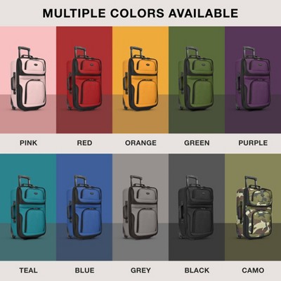 U.S. Traveler Rio 2pc Expandable Softside Carry On Luggage Set - Dark Green