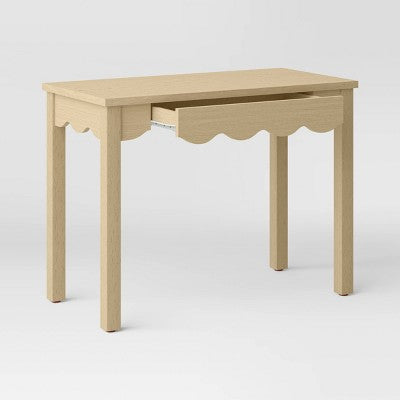 Wavy Writing Desk with Drawer Natural - Room Essentials (LOCAL PICKUP ONLY)