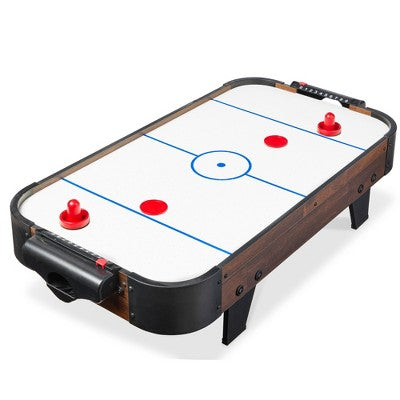 Best Choice Products 40in Air Hockey Arcade Table w/ 100V Motor, Electric Fan, 2 Strikers, 2 Pucks - Walnut (LOCAL PICKUP ONLY)