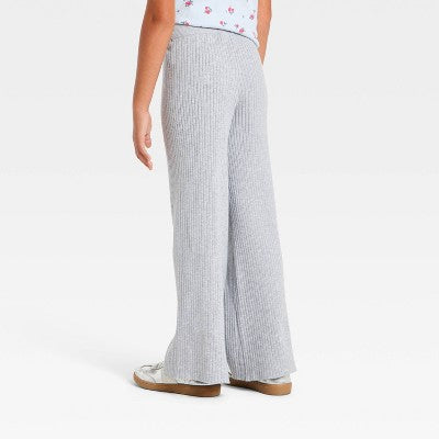 Girls' Relaxed Fit Sweater Pants - Cat & Jack Heather Gray L