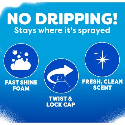 Windex Fast Shine Foam Aerosol - 19oz