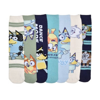 Men's Bluey Cozy Socks - Oatmeal 6-12