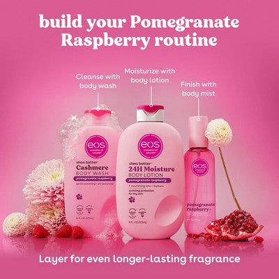 eos Cashmere Body Wash - Pomegranate Raspberry - 16 fl oz: Vegan, Dye-Free, Gel Form, Sensitive Skin