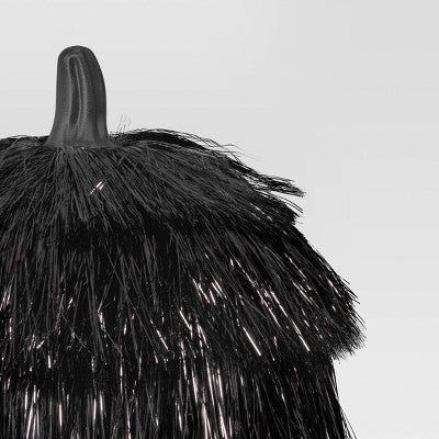 Large Fringed Pumpkin Figurine - Hyde and EEK! Boutique Black