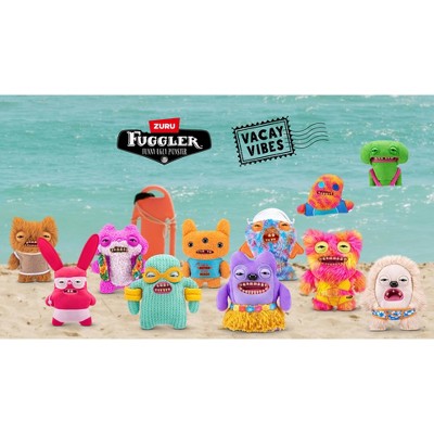 Fuggler 9.4" Vacay Vibes Hedge Grog Stuffed Animal - Cream: Monster Character Fabric Toy