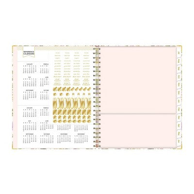 Day Designer Weekly/Monthly Wirebound Teacher Lesson Planner Clipboard 8.5"x11" Hardcover Butterfly Garden