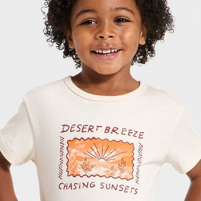 Baby Boys' Short Sleeve Dessert Graphic T-Shirt - Cat & Jack Beige 18M