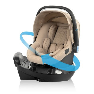 Evenflo Shyft Intuiti+ Travel System Featuring Revolve180 LiteMax NXT with Sensory Soothe - Travertine (LOCAL PICKUP ONLY)