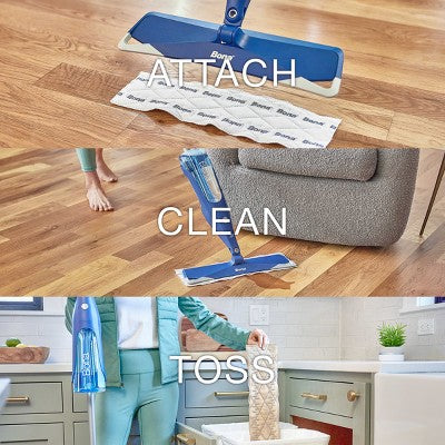 Bona Heavy Duty Multi-Surface Floor Cleaner Spray Moping Pads Refill - 10ct