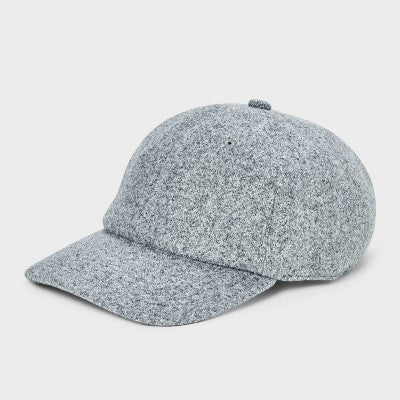 Men's Recycled Polyester 6 Panel Baseball Hat - Goodfellow & Co Heathered Gray