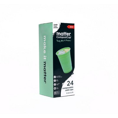 Matter Compostable Cold Disposable Cups - 18oz/24ct