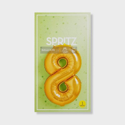 34" Number 8 Foil Balloon - Spritz