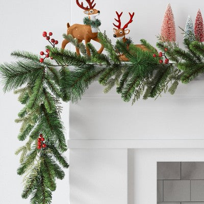 6' Mixed Greenery with Berries Christmas Artificial Garland - Wondershop (LOCAL PICKUP ONLY)