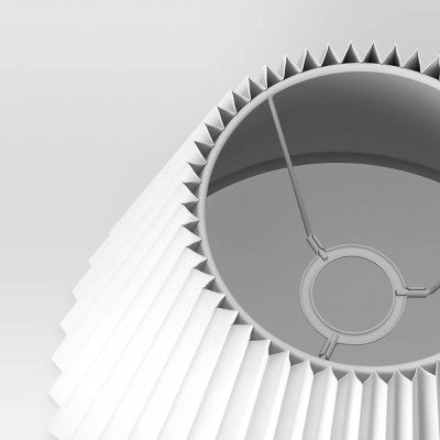 Small Pleated Lamp Shade White - Threshold: Empire Shape, Cotton/Nylon, 7" H