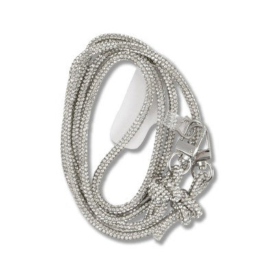Hello Lux Crossbody Bedazzled Rope Skinny - Silver