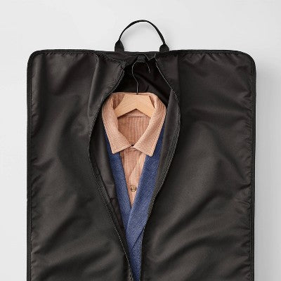 Large Garment Bag Black - Open Story?: Solid, Water-Resistant, Lightweight Luggage