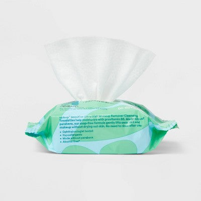 Sensitive Ultra-Soft Makeup Remover Cleansing Towelettes - Unscented - 50ct - up&up