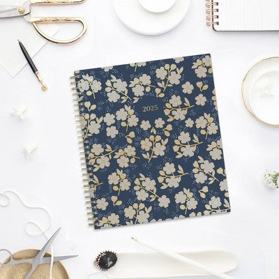 Marie Kondo for Blue Sky 2025 Monthly Planner 10.14"x8.15" Wirebound Hana Navy: Adult Agenda, Stationery, Tabs
