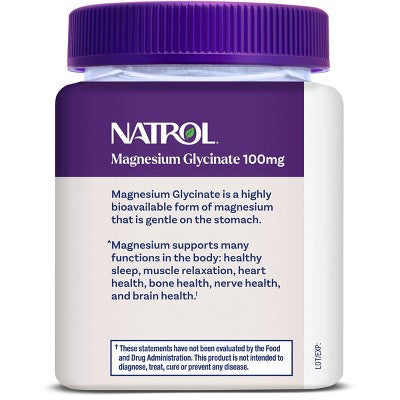 Natrol High Absorption Magnesium Glycinate Capsules - Cherry Lemon - 30ct