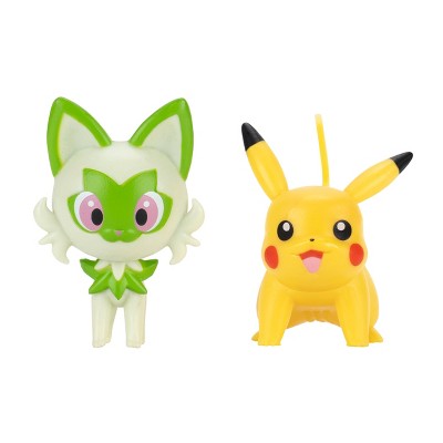Pokemon Play 'N' Display Case with Pikachu & Sprigatito Action Figure