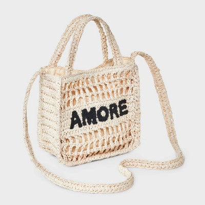 Top Handle Crochet Tote Handbag - Universal Thread Off-White