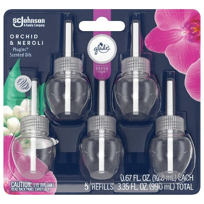 Glade PlugIns Scented Oil Air Freshener - Orchid & Neroli - 3.35oz/5pk